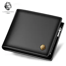 LAORENTOU мужские кошельки, повседневный мужской кошелек из натуральной коровьей кожи, кошелек, стандартные держатели для карт, бумажники для мужчин, подарок на день Святого Валентина