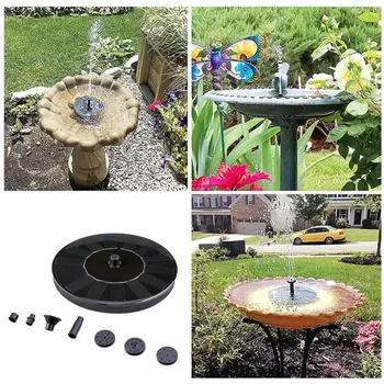 

Mini Solar Powered Fountain Garden Pool Pond Solar Panel Floating Fountain Garden Decoration Water Fountain