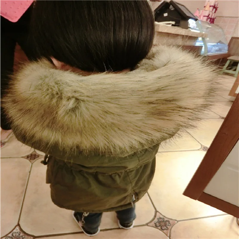 

Kids' Cotton Clothing Children Autumn And Winter New Style Cotton Coat Men And Women Children Cotton Coat Fur Collar Thick Coat