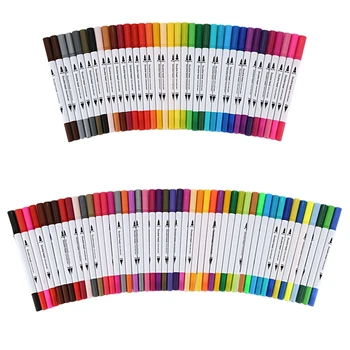 

Dual Tip Brush Pens Art Markers Brush Fine Tip Colored Pens Set for Adults Coloring Book Journal Note Taking Writing Planning Ar