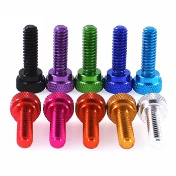 

5Pcs 1/4-20 Colorful Knurled Hand Screws Telescope Camera Quick Release Holding Step Screw Aluminum Alloy