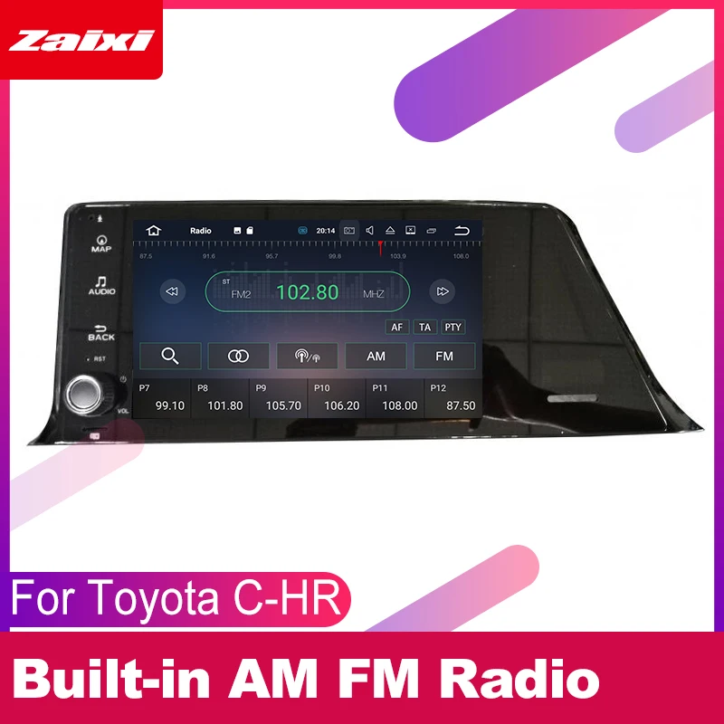 ZaiXi 2 DIN Автомобильный плеер GPS Navi навигация для Toyota C HR 2017 автомобильный Android