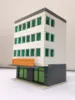Outland Models Colored Modern City Building 4-Story Office White N Scale  Railway 1