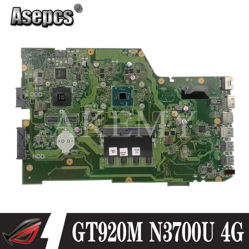 AKEMY X751SJ original mainboard for ASUS X751S X751SJ X751SV A751S K751S with GT920M N3700U 4GB RAM Laptop motherboard AKEMY X751SJ original mainboard for ASUS X751S X751SJ X751SV A751S K751S with GT920M N3700U 4GB RAM Laptop motherboard