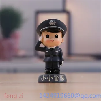 

Small Police Navy Special Forces Pilot Dinosaur Cake Baking Decoration Birthday Gift Holiday Gift Resin Action Model Toy OPP G76