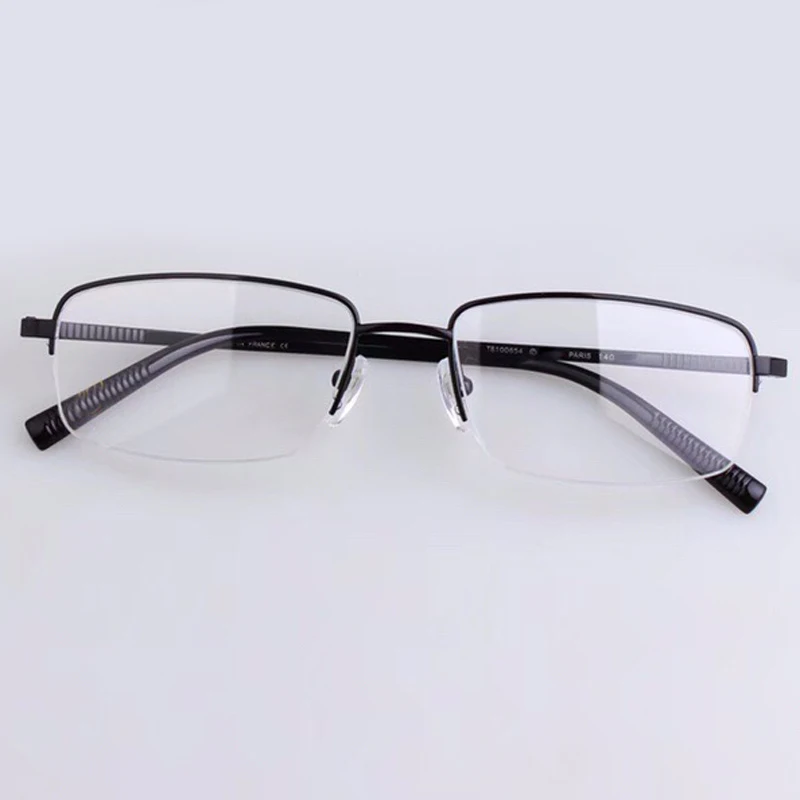 No1 Eyeglasses Половинная оправа из высококачественного сплава, оправа для очков для мужчин, фирменный дизайн с упаковочной коробкой, винтажная модная оправа для близорукости - Цвет оправы: No1 Eyeglasses