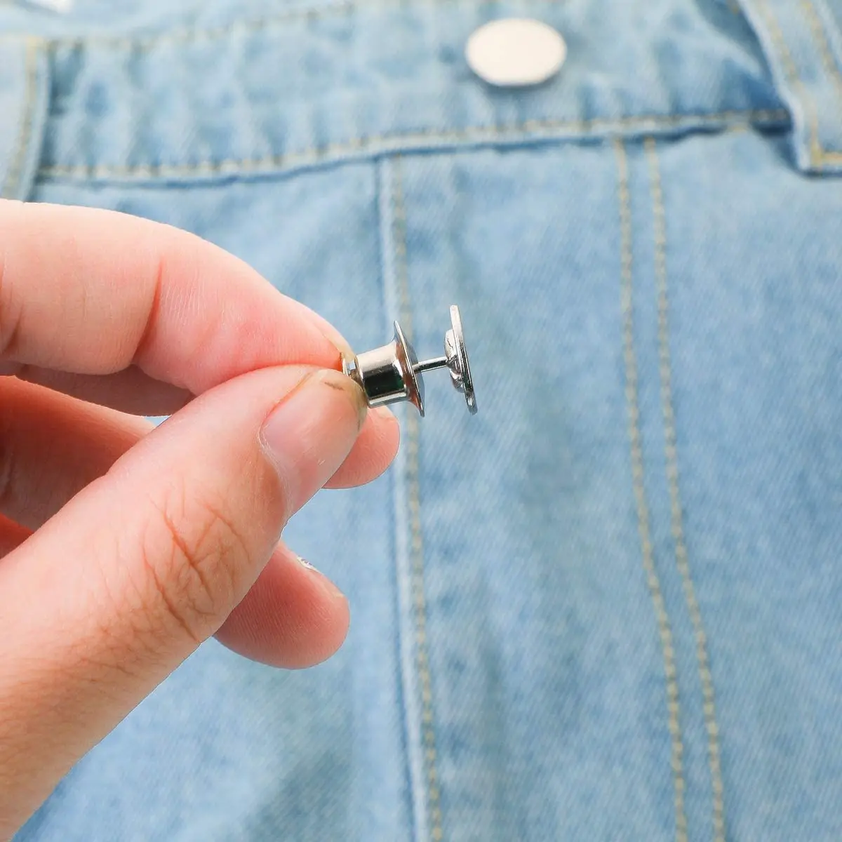 Detachable Adjustable Metal Button Pins For Jeans Pants - Temu