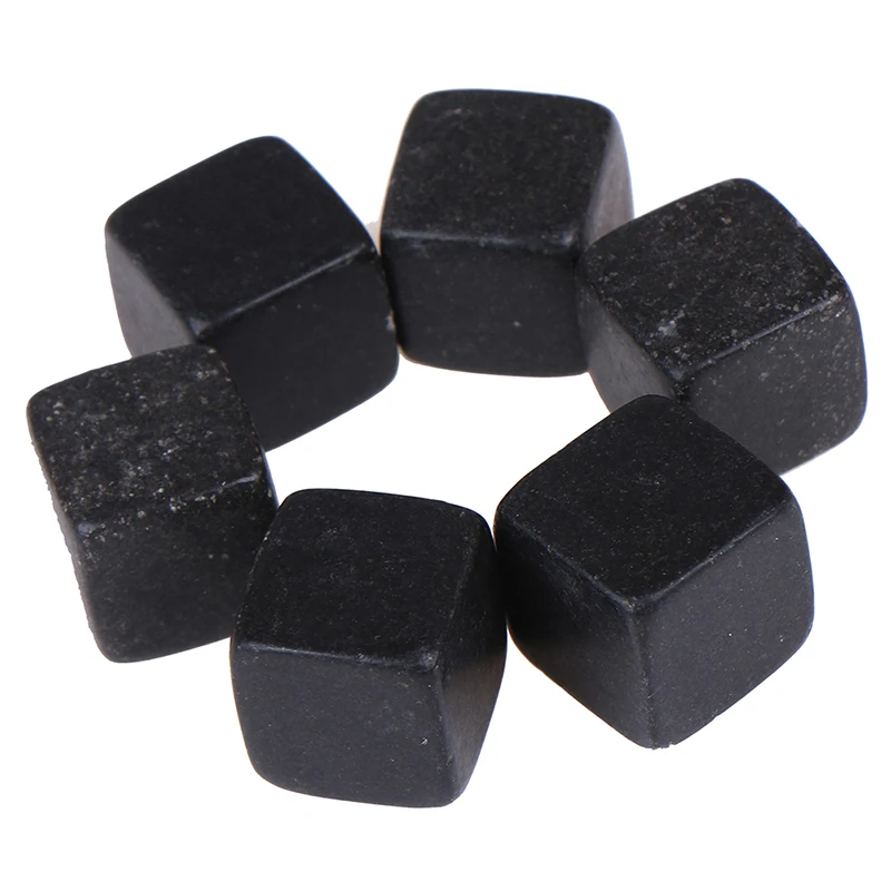 6PCS Wine Ice Stone Whisky Stones Whisky Rock Sipping Natural Ice Cube Cooler Christmas Wedding Gift Favor Barware Tool