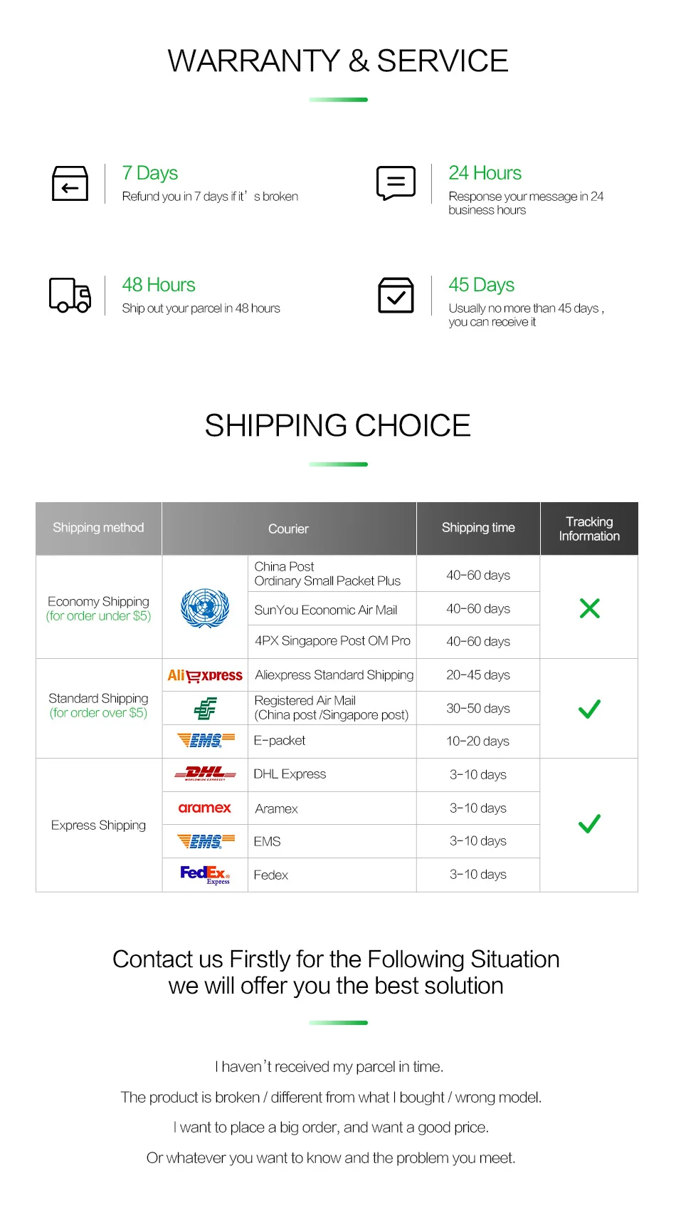 warranty&service