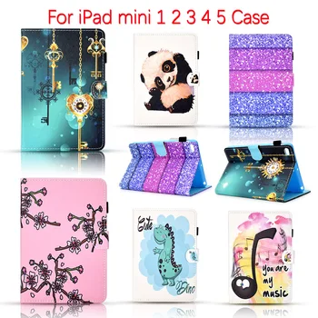 

For iPad Mini 5 4 3 2 1 7.9 Inch Case Stand Back Auto Sleep Cartoon Pictures Cover For iPad Mini 5 2019 Mini1/2/3