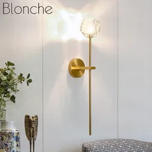 Постмодерн настенный светильник кристалл светодиодный настенный светильник для дома скандинавские простые лестницы спальня гостиная кафе прикроватная лампа бра светильник