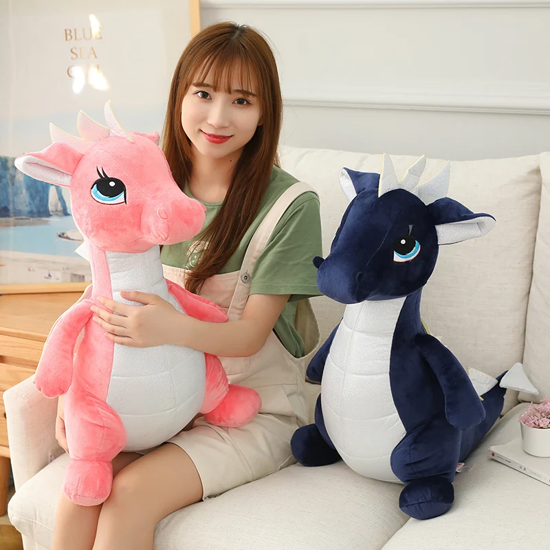 40/60/80cm Kawaii Dinosaur Plush Doll Stuffed Dino Toy Kids Huggable Animal Dragon Pillows Cartoon Gift for | Игрушки и хобби