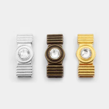 

2pcs Charms Rhinestone Crystal Flat Magnetic Clasp For Diy Bracelet Jewelry Making Material Parts