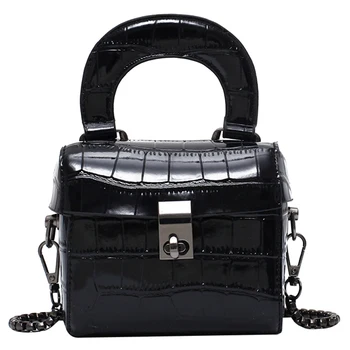 

191228 iVog New Arrival Everyday Female Small Shoulder Crossbody Handbag Black Clutch Fashion PU Hand Bags for Women 2019