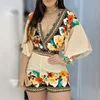 Women's Casual Summer Floral Printed Jumpsuit