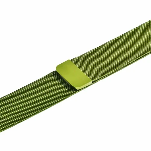 green Ремешок для часов, Миланская петля, ремешок для apple watch 5/4/3 apple watch band 44 мм 40 мм, 42 мм, 38 мм, версия наручных часов iwatch из нержавеющей стали тканый магнитный ремешок для часов - Цвет ремешка: green