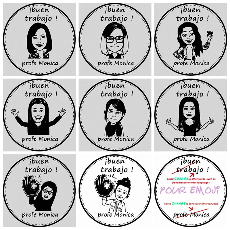 40 мм Круглый испанский Мастер Работы индивидуальный штамп для самостоятельной