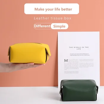 

Leather Tissue Box Household Creative Car Table Tissue Drawer Paper Cover
