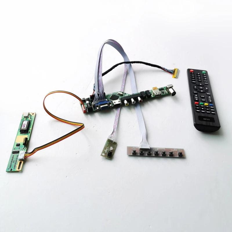 Для CLAA141WB03 CLAA141WB05A VGA USB AV RF клавиатура + пульт инвертор ЖК-панель LVDS 1CCFL 30Pin T.V56