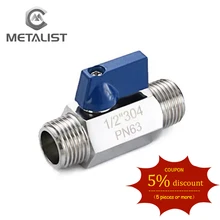 Металлист высокое качество DN10-DN25 мужской и мужской мини шаровой клапан SS304 NPT/BSPT Резьба