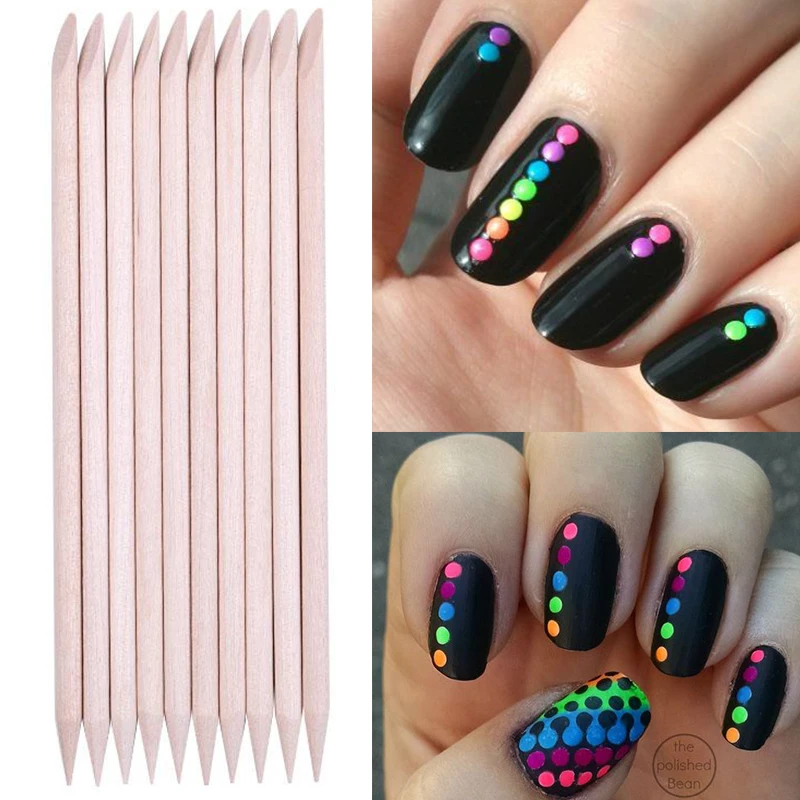 Nail Art Tools Multi-Styles Nail Wood Sticks Nail Dotting Pen Brush Kits Art Rhinestones Gems Picking Pen 3/5/7/10PCS