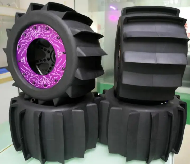 2 шт. осевой 1/8 внедорожный beadlock грузовик Снежный комплект шин 2 шт. для дикари 4,6 5,9 XL Flux Summit hobao MT MT4 E-revo