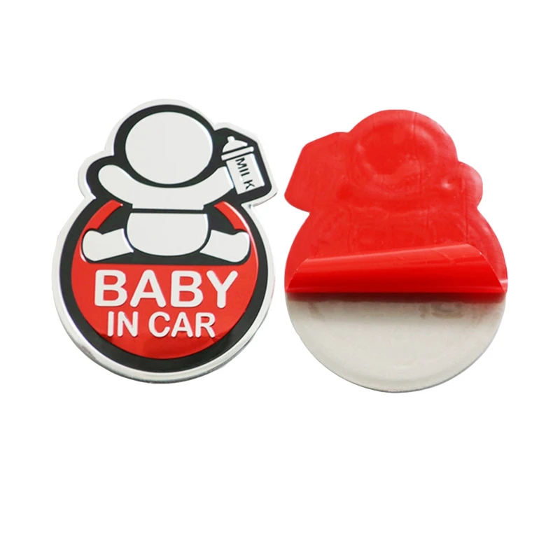 

For Car Auto Window Sticker Baby In Car Style 3D Reflective Safety Warning Decal Vinyl Waterproof Sticker Car Exterior Trim