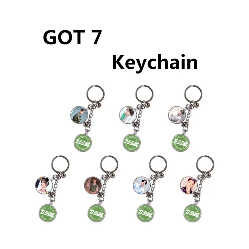 Kpop JB JinYoung Mark Jackson YoungJae BamBam YuGyeom Double Picture Metal Keychain Star Same Official Peripheral Fan Gifts | Дом и сад