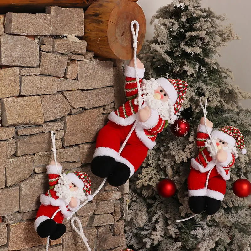Скалолазание лестница Санта Клаус рождественские украшения открытый кулон в виде куклы Санта-Клауса Новогодние украшения Прямая поставка