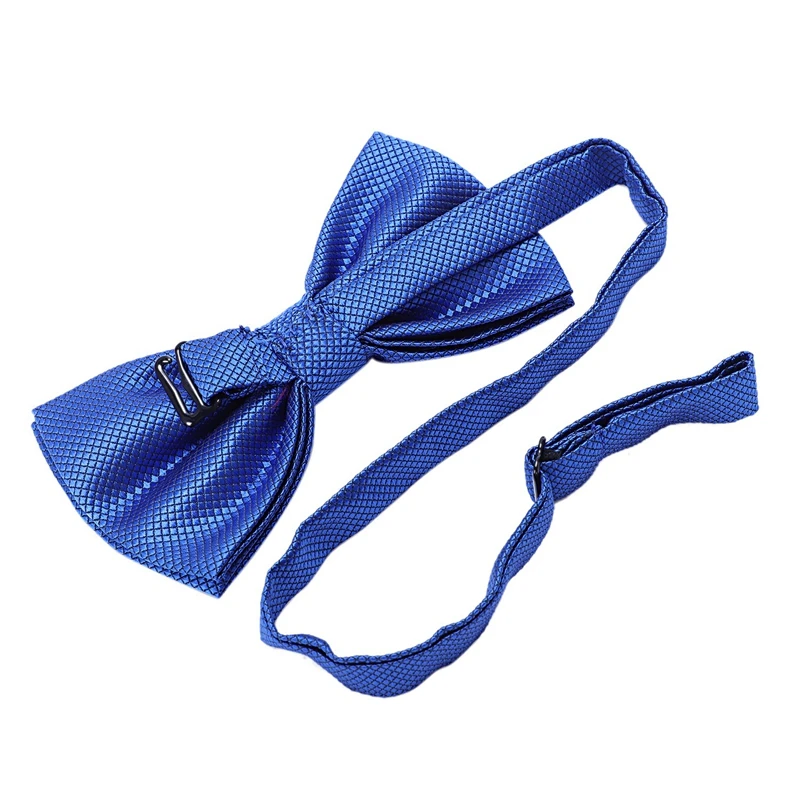 Уникальный галстук-бабочка регулируемый размер(Королевский синий клетчатый