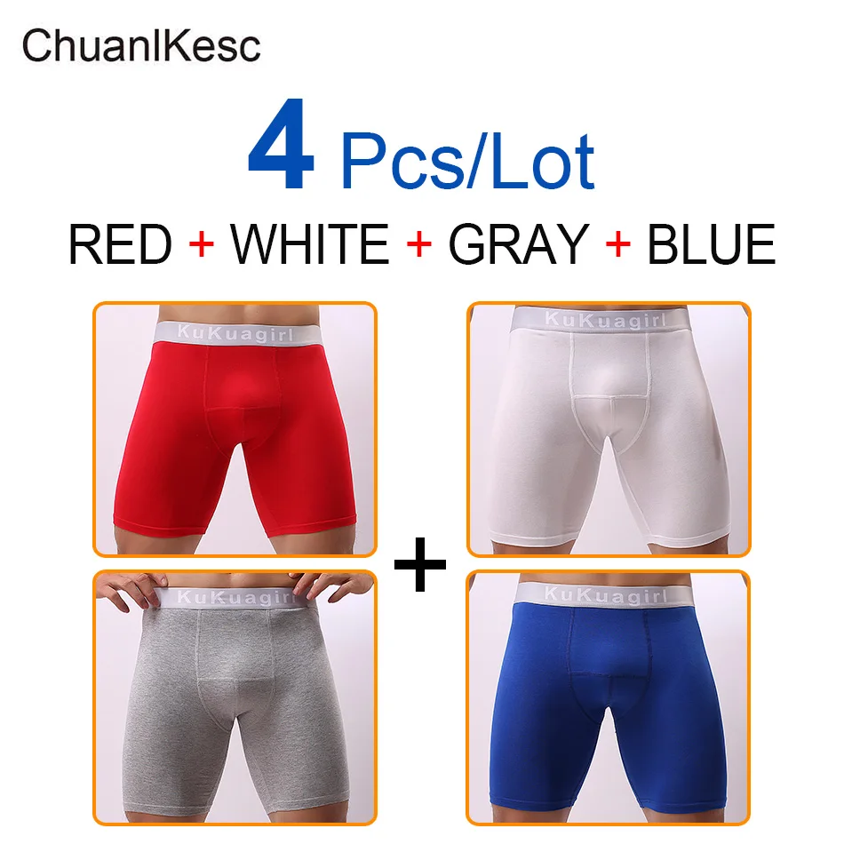 4 Pcs/Lot Cotton Underwear Sweat-Absorbent And Quick-Drying Long