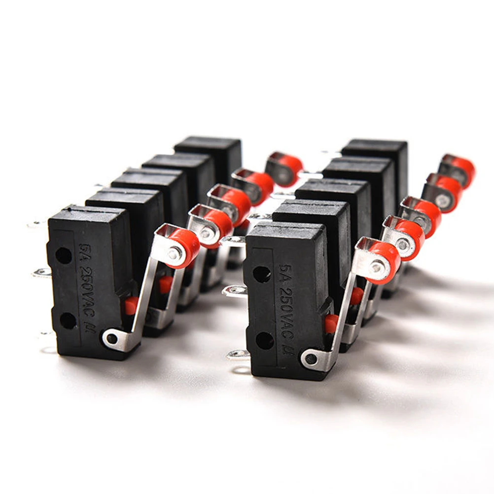10 шт./компл. 3 штыря KW11-N KW12 Мышь Кнопка сброса 5A 125 250V SPDT 1NO 1NC мгновенный роликовый
