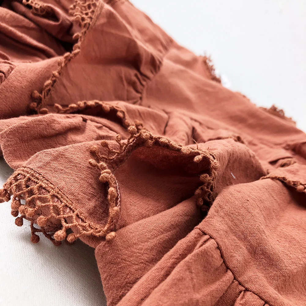 Женская блузка с круглым вырезом расклешенным рукавом|Блузки| |