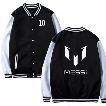 

Fashion Mens Baseball uniform Messi 10 Printed Baseball Jacket Men Casual Tracksuit Hip Hop Harajuku Slim Fit Unisex Clothing