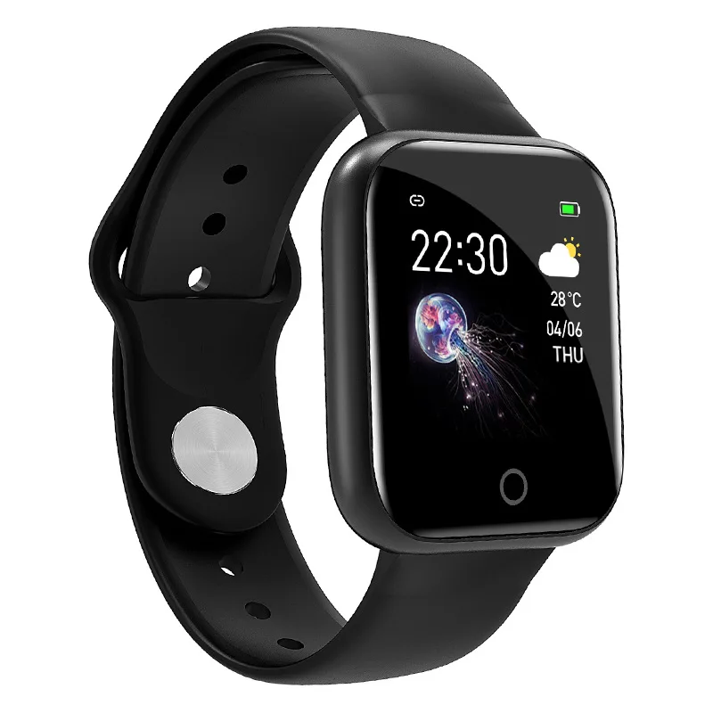 Умные часы, шагомер, управление музыкой, несколько циферблатов, пульсометр, фитнес, умные часы для мужчин и женщин, I5, для Apple Watch, Android IOS, Pk, B57 - Цвет: black