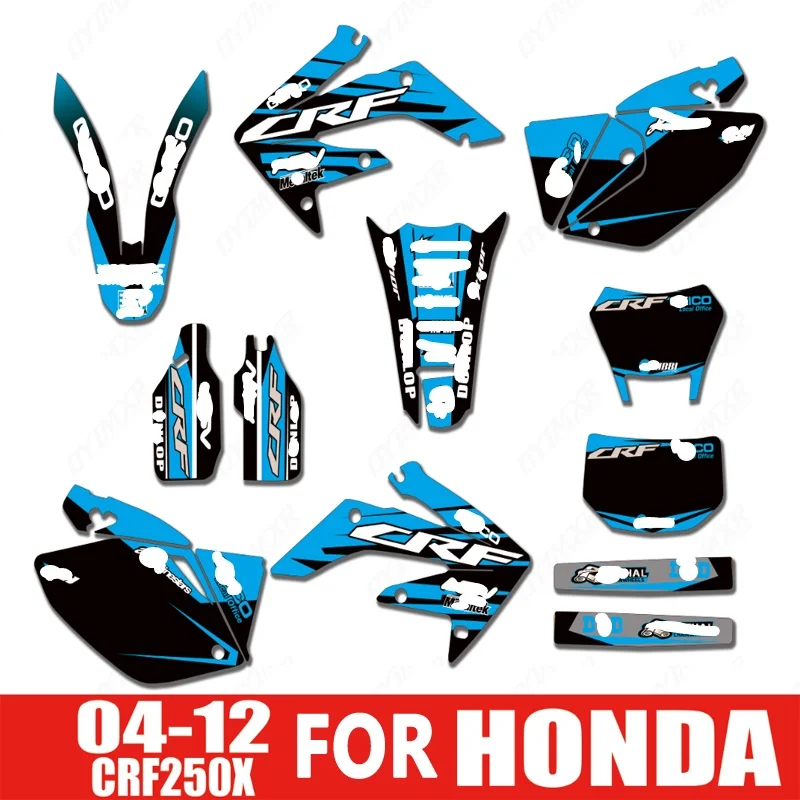 04 12 CRF250X Набор стикеров для мотоцикла Honda CRF 250X 2004 2012 2005 2006 2007 2008|Наклейки и стикеры|