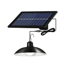 BORUiT – Lampe solaire avec lustre extérieur et intérieur imperméable,suspension étanche avec ligne, adapté au jardin de la cour, timing, IP65