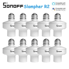 10 шт./лот SONOFF Slampher R2 ITEAD WiFi умный светильник держатель лампы 433 МГц RF E27 беспроводной держатель лампы для Amazon Alexa для Google