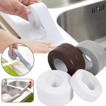 

320cm 1 ROLL Mildewproof Tape PVC Material Kitchen Bathroom Wall Sealing Tape Waterproof Mold Proof Adhesive Crack Repair Tape