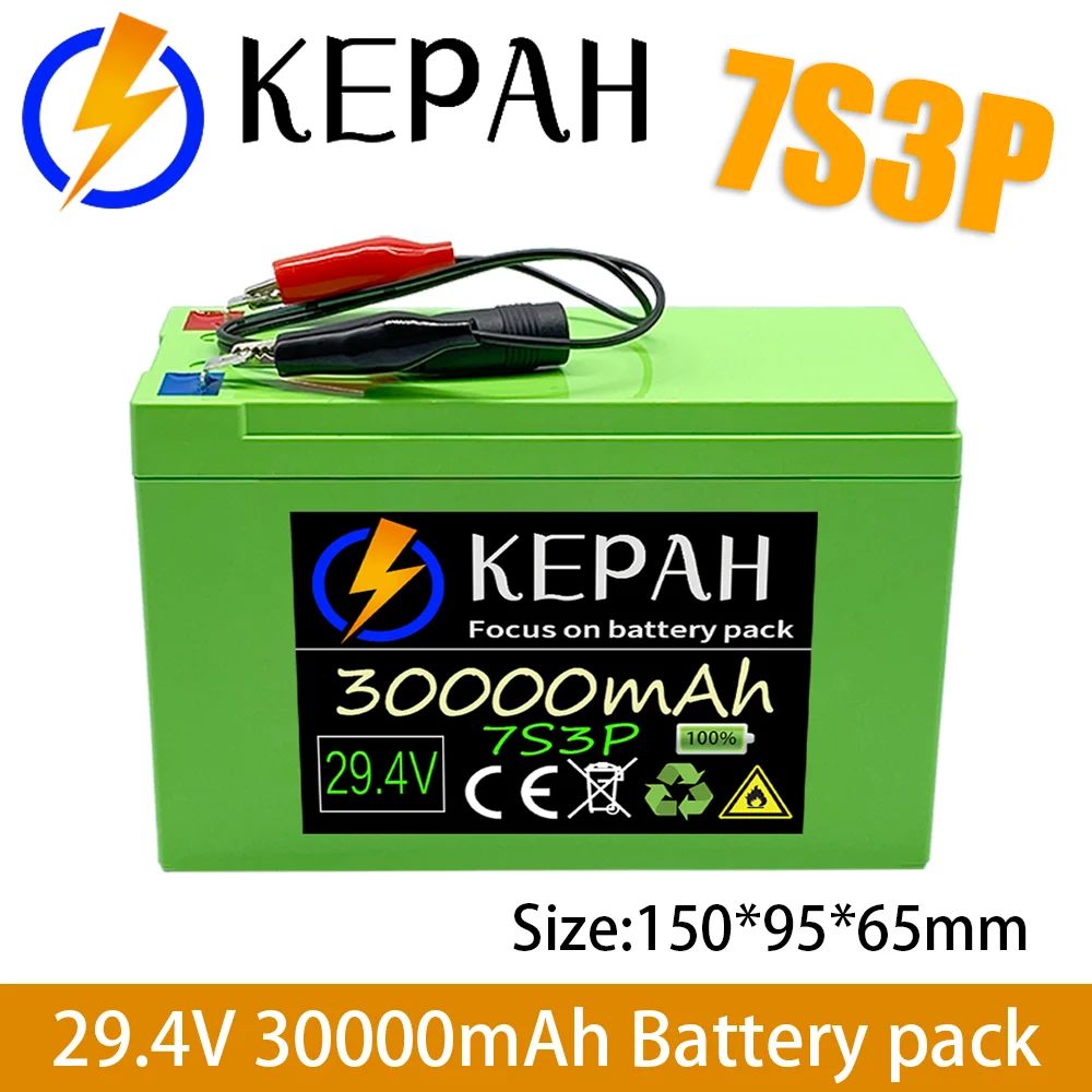 24 В 30 Ач 7s3p 18650 батарея au литиевая 29v30000mah электрический велосипедный цикломотор