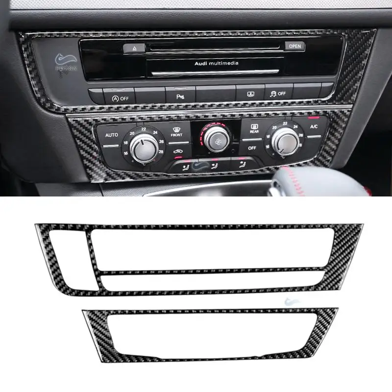 Для Audi A6 C7 A6L 2012 2013 2014 2015 2016 углеродное волокно центральное управление автомобиля