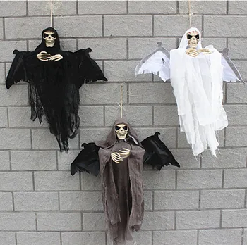 

Halloween Decorations Scream Skeleton Ghost Called Eyes Shining Halloween Hanging Ghost Vampire Voice Skeleton Dressing up