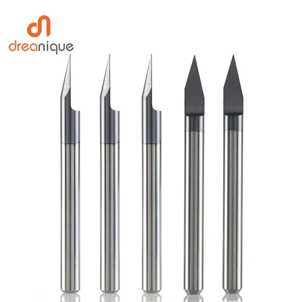 5 Pcs Carbide PCB Engraving Bit CNC Router Tool 90° 0.2mm