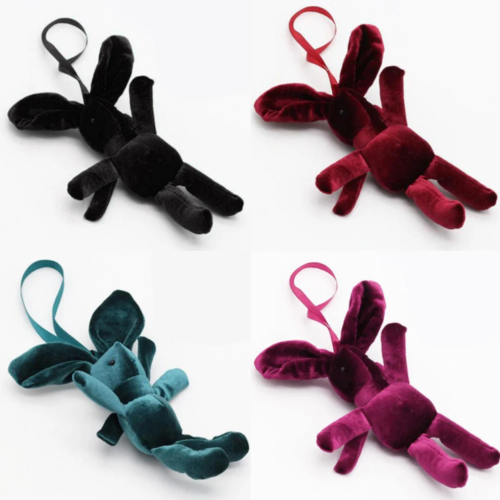 Stuffed Animal Doll Long Legs Kids Girls Gift Bunny Wishing Flowers Rabbit Korean Style Cute Car Pendant With Strap Plush Toy
