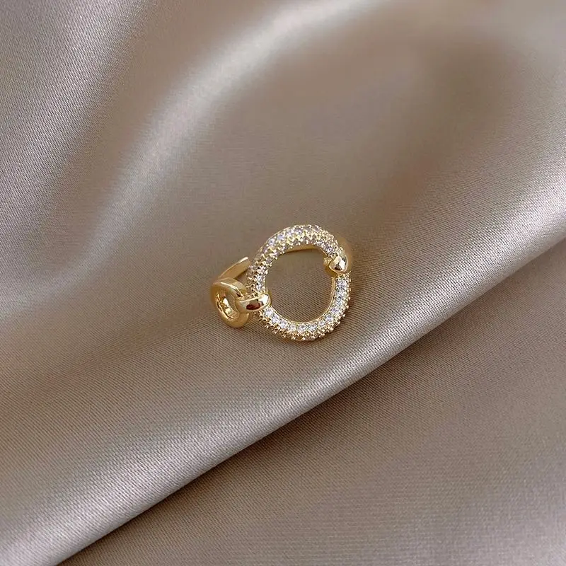 2020 new micro set zircon circle opening ring Korean sexy