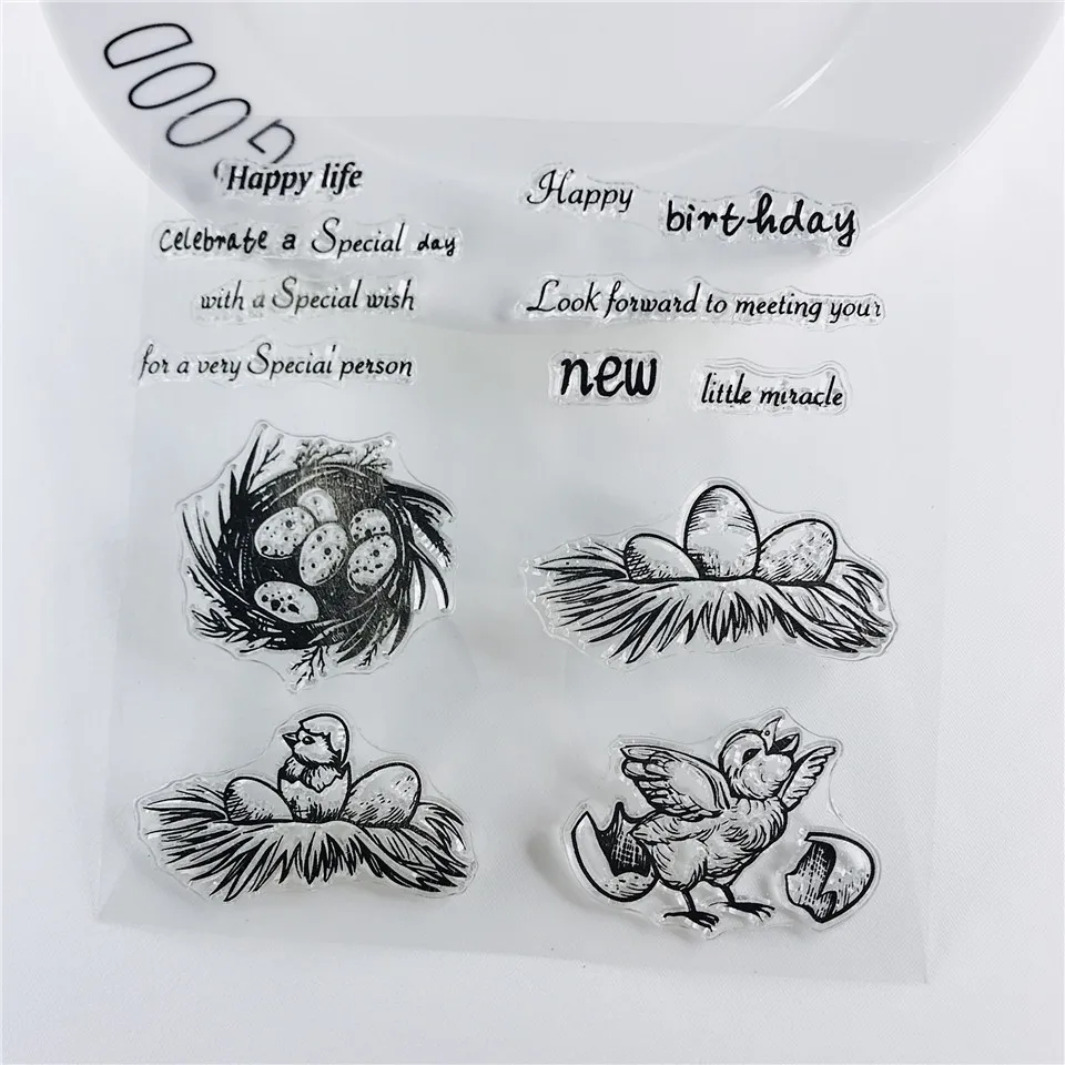 14*14 Born Bird прозрачный силиконовый штамп/печать для DIY скрапбукинга/фотоальбома декоративный штамп