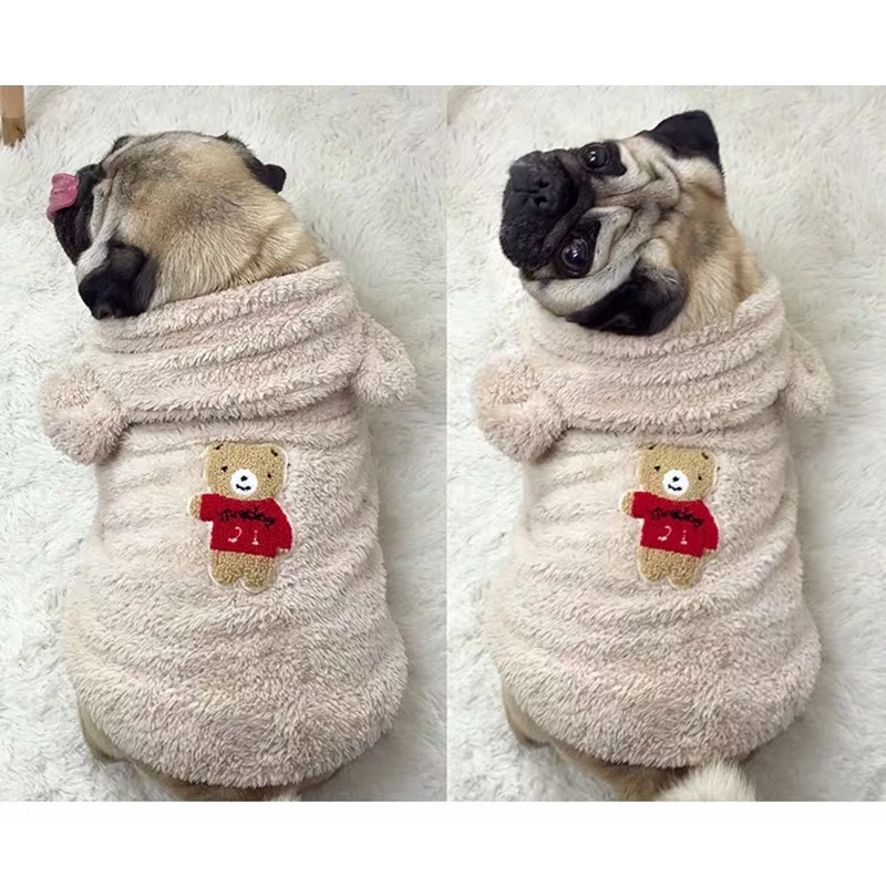 Милая теплая куртка в виде французского бульдога модное пальто зимний свитер