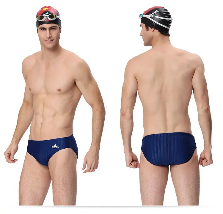 Yingfa FINA одобренный купальный костюм для мальчика соревнования полосатые спортивные плавки профессиональные мужские плавки-трусы тренировочный купальный костюм