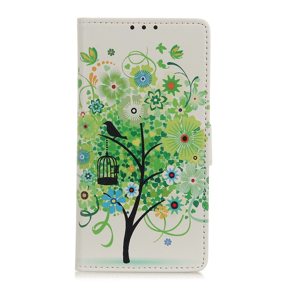 Green Tree Чехол с узором для iPhone 11 Pro MAX, чехол-кошелек из искусственной кожи, откидной Чехол-подставка для iPhone XS max X XR 8 7 6 6s Plus - Цвет: Green Tree
