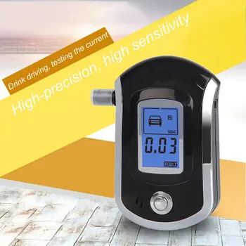 

Digital Breath Alcohol Tester LCD Breathalyzer Analyzer With 5 Mouthpiece High Sensitivity Professional Quick Response AT6000
